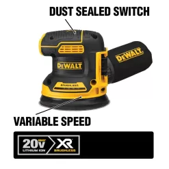 DEWALT DCW210BW230C 20-Volt MAX XR&nbsp;Cordless Brushless 5 in. Random Orbital Sander