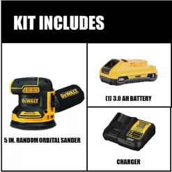 DEWALT DCW210BW230C 20-Volt MAX XR&nbsp;Cordless Brushless 5 in. Random Orbital Sander