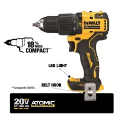 DEWALT DCD709B ATOMIC 20V MAX Cordless Brushless Compact 1/2 in. Hammer Drill (Tool Only)