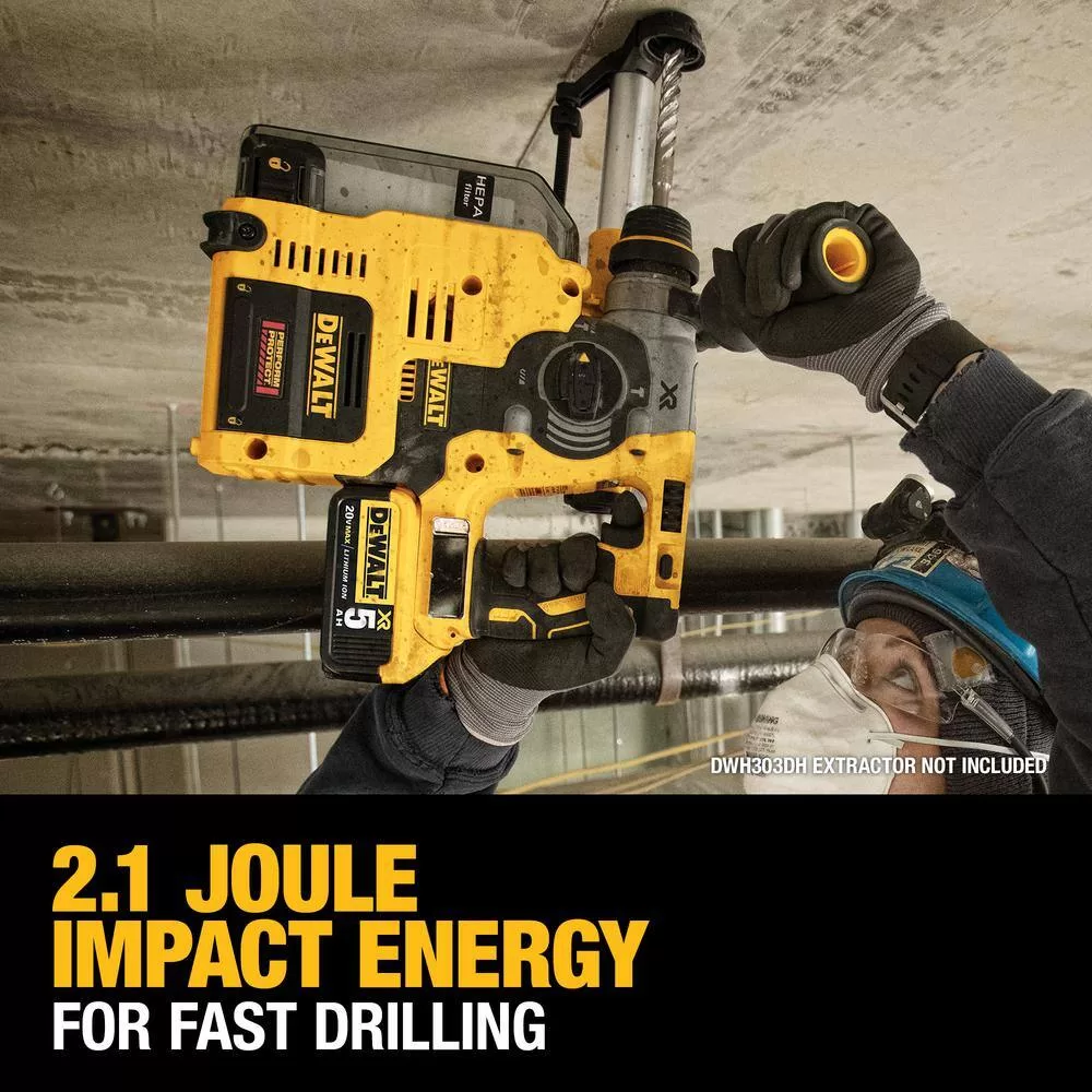 DEWALT DCD999BWDCH273B 20V MAX Brushless Cordless 1/2 in. Hammer Drill/Driver and Brushless 1 in. SDS Plus L-Shape Rotary Hammer (Tools-Only)
