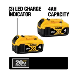 DEWALT DCF887M2 20V MAX XR Cordless Brushless 3-Speed 1/4 in. Impact Driver with (2) 20V 4.0Ah Batteries and Charger