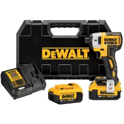 DEWALT DCF887M2 20V MAX XR Cordless Brushless 3-Speed 1/4 in. Impact Driver with (2) 20V 4.0Ah Batteries and Charger