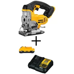DEWALT DCS331BW230C 20V MAX Cordless Jig Saw, (1) 20V MAX Compact Lithium-Ion 3.0Ah Battery, and 12V-20V MAX Charger