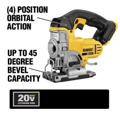 DEWALT DCS331BW230C 20V MAX Cordless Jig Saw, (1) 20V MAX Compact Lithium-Ion 3.0Ah Battery, and 12V-20V MAX Charger
