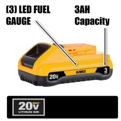 DEWALT DCS334BW230 20V MAX XR Cordless Brushless Jigsaw and (1) 20V 3.0Ah Battery