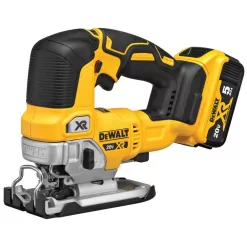 DEWALT DCS334BWDCB52CK 20V MAX XR Li-Ion Cordless Brushless Jigsaw, (2) 20V MAX XR Premium Lithium-Ion 5.0Ah Batteries, Charger, and Kit Bag