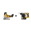 DEWALT DCS335BWDCH273B 20V MAX XR Cordless Barrel Grip Jigsaw and 20V MAX XR Cordless Brushless 1 in. SDS + L-Shape Rotary Hammer (Tools-Only)
