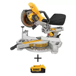 DEWALT DCS361BW204 20V MAX Cordless 7-1/4 in. Sliding Miter Saw and (1) 20V MAX XR Premium Lithium-Ion 4.0Ah Battery