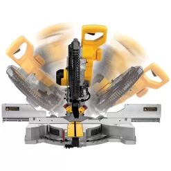 DEWALT DWS779 15 Amp Corded 12 in. Double Bevel Sliding Compound Miter Saw, Blade Wrench and Material Clamp