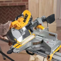 DEWALT DWS779 15 Amp Corded 12 in. Double Bevel Sliding Compound Miter Saw, Blade Wrench and Material Clamp