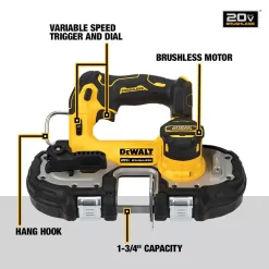DEWALT DCS377B ATOMIC 20-Volt MAX Cordless Brushless Compact 1-3/4 in. Bandsaw (Tool-Only)