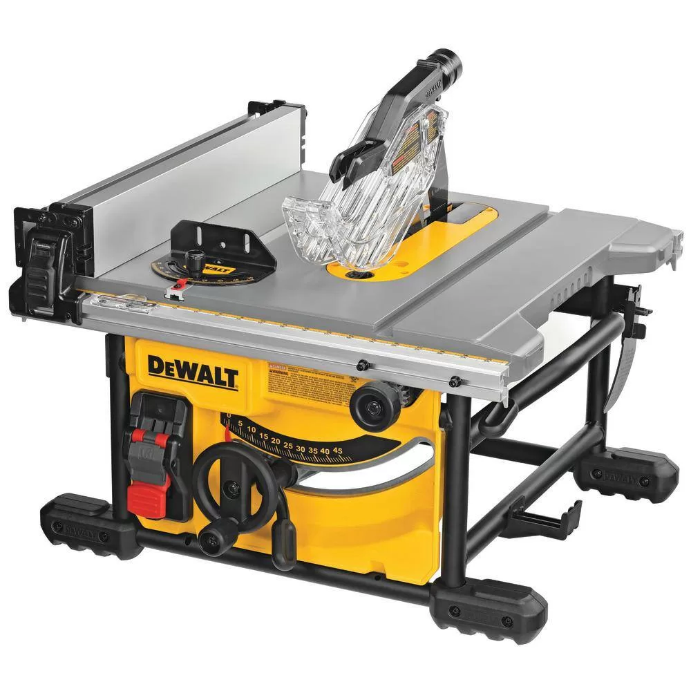DEWALT 15 Amp Corded 8-1/4 in. Compact Jobsite Table Saw and Compact Table Saw Stand