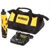 DEWALT DCF680N2 8V MAX Cordless Gyroscopic Screwdriver with Adjustable Handle, (2) 1.0Ah Batteries, Charger, and Bag