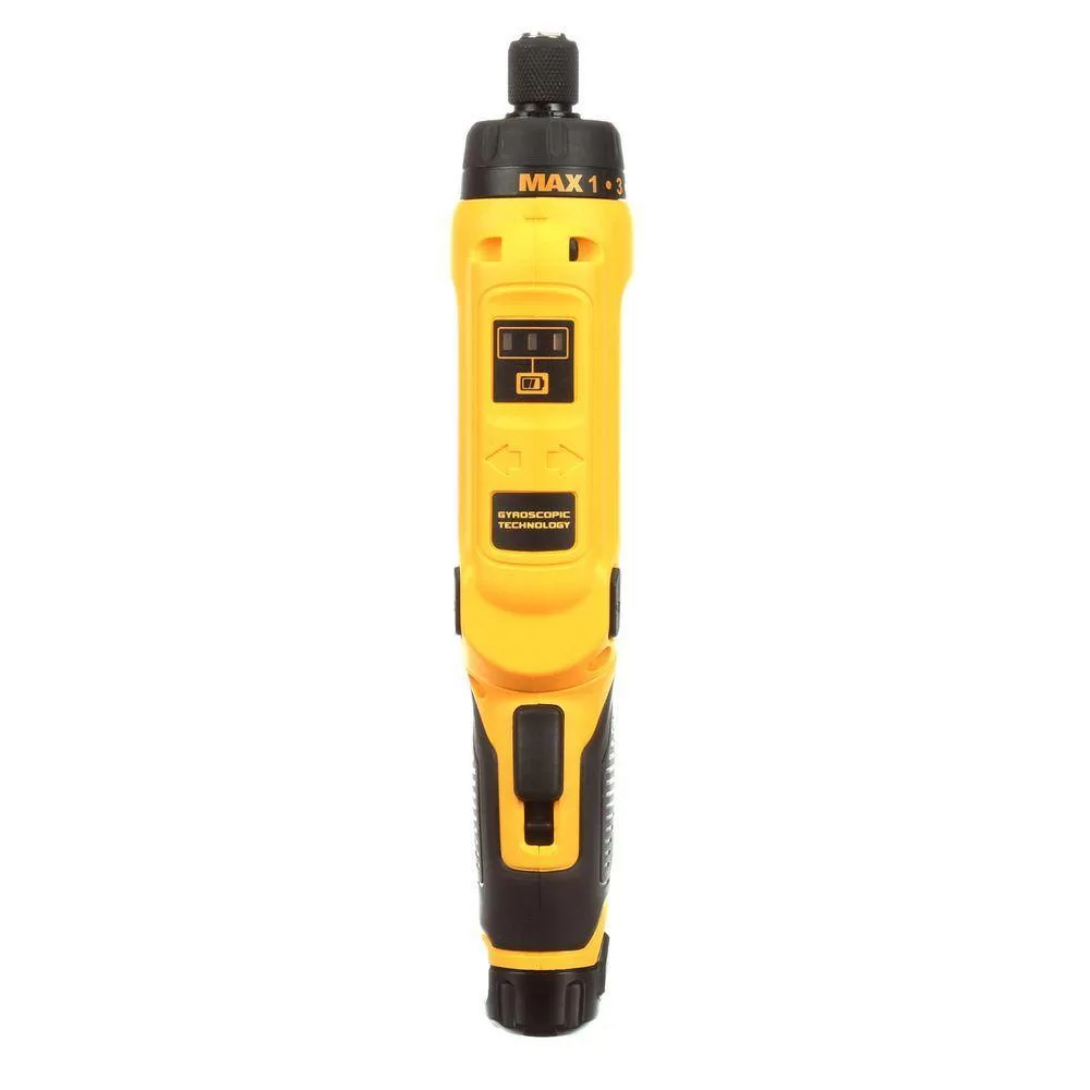 DEWALT DCF680N2 8V MAX Cordless Gyroscopic Screwdriver with Adjustable Handle, (2) 1.0Ah Batteries, Charger, and Bag