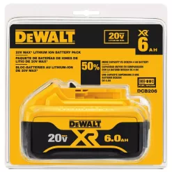 DEWALT DCB206 20V MAX XR Premium Lithium-Ion 6.0Ah Battery Pack