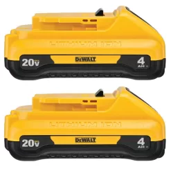 DEWALT DCB240-2 20V MAX Compact Lithium-Ion 4.0Ah Battery Pack (2 Pack)