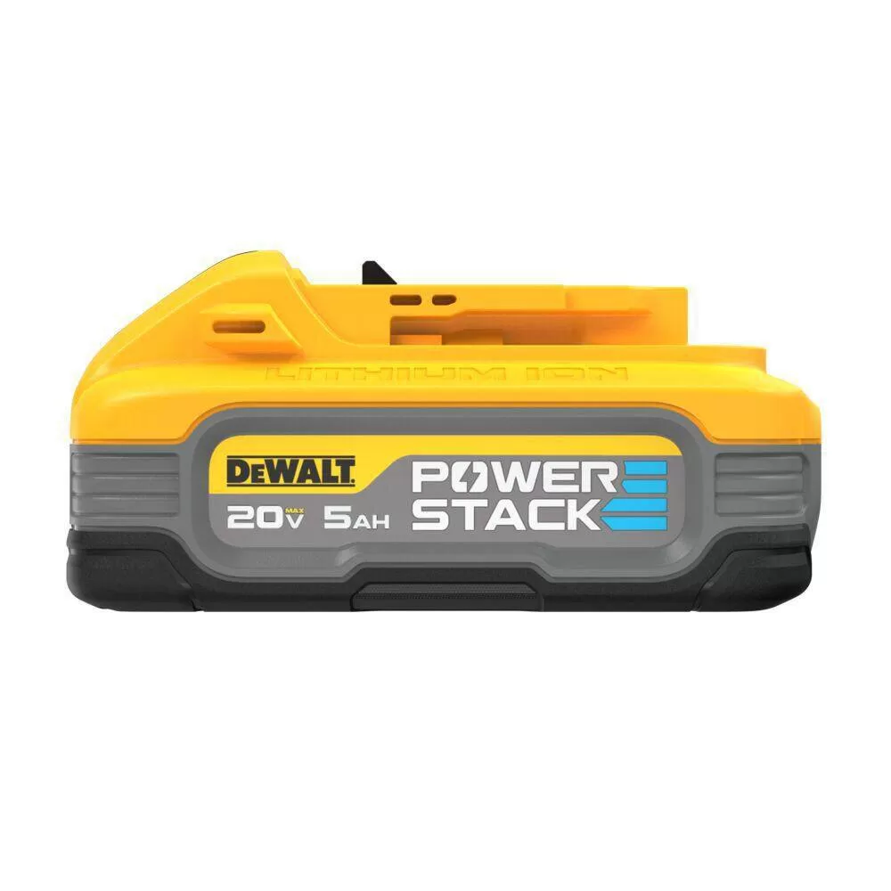 DEWALT DCBP520-2 POWERSTACK 20V Lithium-Ion 5.0Ah Battery Pack (2 Pack)