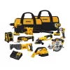 DEWALT 20V MAX Cordless 10 Tool Combo Kit with (2) 20V 2.0Ah Batteries, Charger, and Bag