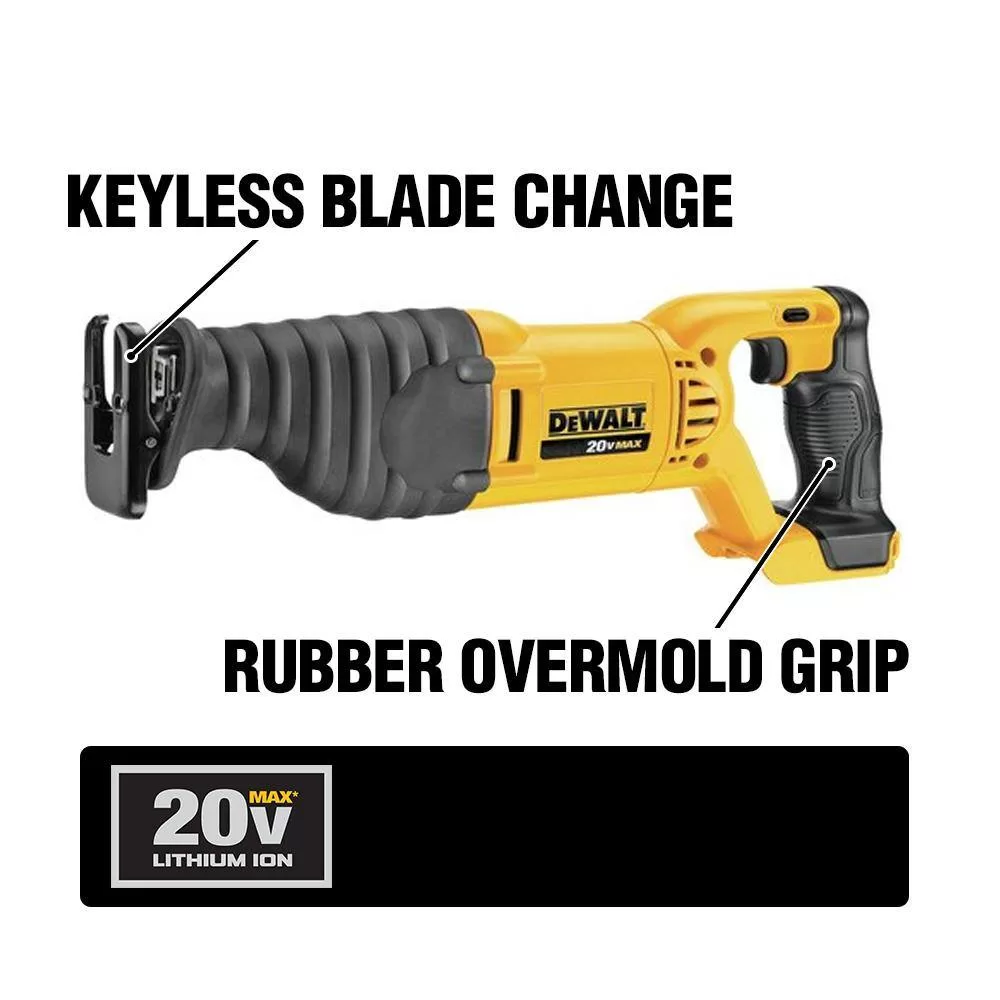 DEWALT 20V MAX Cordless 10 Tool Combo Kit with (2) 20V 2.0Ah Batteries, Charger, and Bag