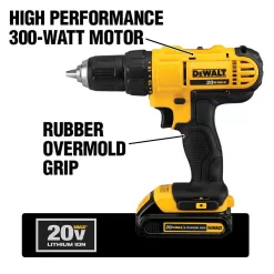 DEWALT 20V MAX Cordless 10 Tool Combo Kit with (2) 20V 2.0Ah Batteries, Charger, and Bag