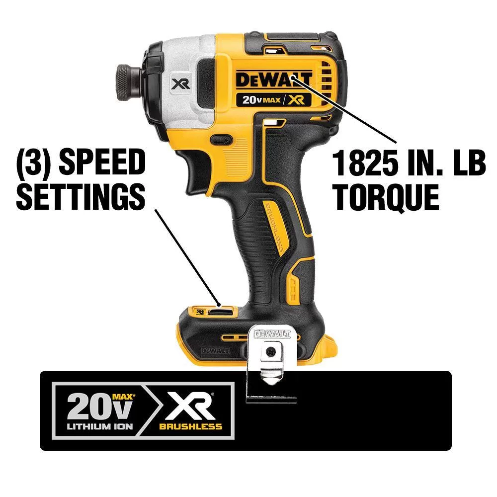 DEWALT DCK2100D1T1 20V MAX Cordless Brushless Hammer Drill/Driver 2 Tool Combo Kit with FLEXVOLT ADVANTAGE