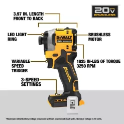 DEWALT DCK254E2 20V MAX Lithium-Ion Brushless Cordless 2 Tool Combo Kit with (2) 1.7Ah Batteries, Charger, and Bag