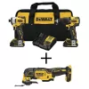 DEWALT DCK279C2WDCS354 ATOMIC 20V MAX Cordless Brushless Hammer Drill/Impact 2 Tool Combo Kit, Oscillating Tool, and (2) 1.3Ah Batteries