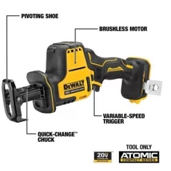 DEWALT DCK489D2WCS565B ATOMIC 20V MAX Lithium-Ion Cordless Brushless 4 Tool Combo Kit and 20V MAX Cordless Brushless 6.5 in. Circular Saw