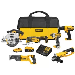 DEWALT DCK661D1M1 20V MAX Cordless 6 Tool Combo Kit with (1) 20V 4.0Ah Battery, (1) 20V 2.0Ah Battery, and Charger