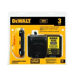 DEWALT DCS367BW230C 20V MAX XR Cordless Brushless Compact Reciprocating Saw, (1) 20V Lithium-Ion 3.0Ah Battery, and 12V-20V MAX Charger