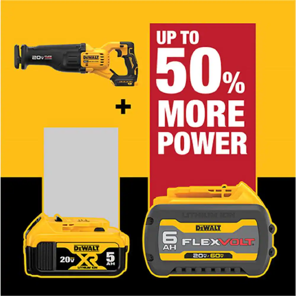 DEWALT DCS386B 20-Volt MAX Lithium Ion Cordless Brushless Reciprocating Saw with FLEXVOLT ADVANTAGE (Tool Only)