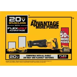 DEWALT DCS386B 20-Volt MAX Lithium Ion Cordless Brushless Reciprocating Saw with FLEXVOLT ADVANTAGE (Tool Only)