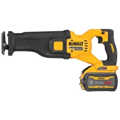 DEWALT DCS389X1 FLEXVOLT 60V MAX Cordless Brushless Reciprocating Saw with (1) FLEXVOLT 9.0Ah Battery