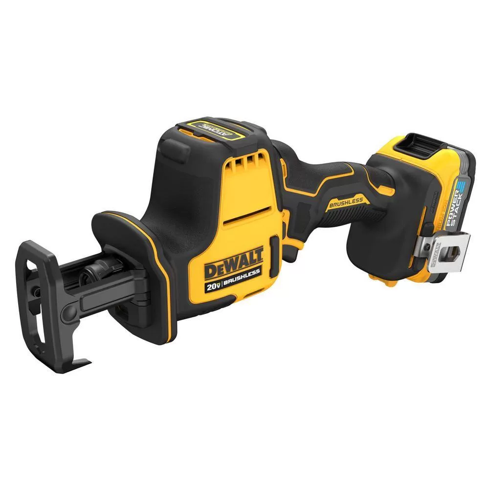 DEWALT DCW600BWCS369E1 Atomic 20-Volt MAX Cordless Brushless Compact Reciprocating Saw & Brushless Compact Router with 1.7 Ah Battery & Charger