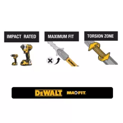 DEWALT DCD740BWMF35 20V MAX Cordless 3/8 in. Right Angle Drill/Driver (Tool Only) with MAXFIT Screwdriving Set (35 Piece)