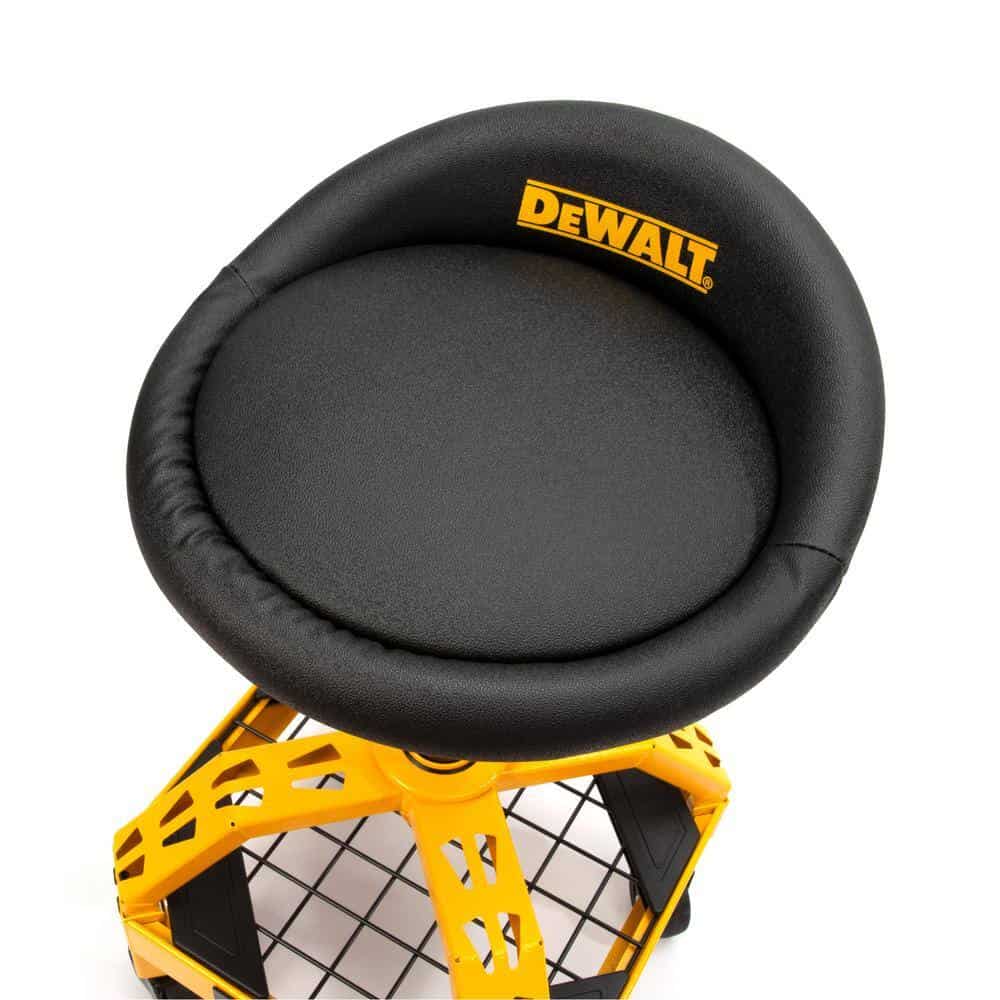 DEWALT DXSTAH025 24 in. H x 16 in. W x 16 in. D Adjustable Shop Stool with Casters