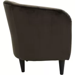 Mainstays Microfiber Tub Accent Chair, Chocolate Brown
