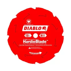 DIABLO D1208DH HARDIEBlade 12 in. x 8-Tooth Polycrystalline Diamond (PCD) Tipped Fiber Cement Circular Saw Blade