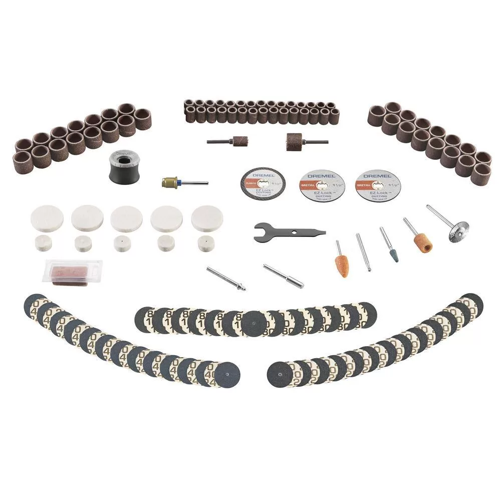 Dremel 71301+43005/40 4300 Series 1.8 Amp Variable Speed Corded Rotary Tool Kit + Rotary Tool Accessory Kit (130-Piece)