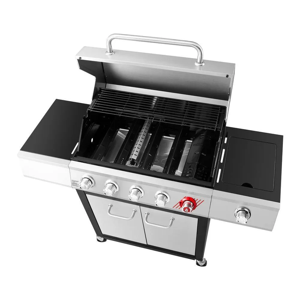 Dyna-Glo DGF481CRP-D 5-Burner Propane Gas Grill in Stainless Steel with TriVantage Multifunctional Cooking System