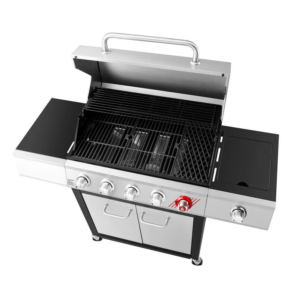 Dyna-Glo DGF481CRP-D 5-Burner Propane Gas Grill in Stainless Steel with TriVantage Multifunctional Cooking System