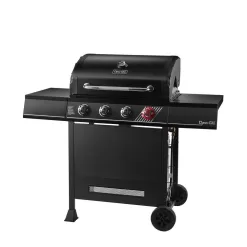 Dyna-Glo DGH450CRP 4-Burner Propane Gas Grill in Matte Black with TriVantage Multifunctional Cooking System
