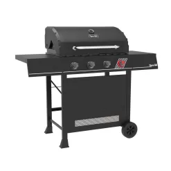 Dyna-Glo DGH450CRP 4-Burner Propane Gas Grill in Matte Black with TriVantage Multifunctional Cooking System