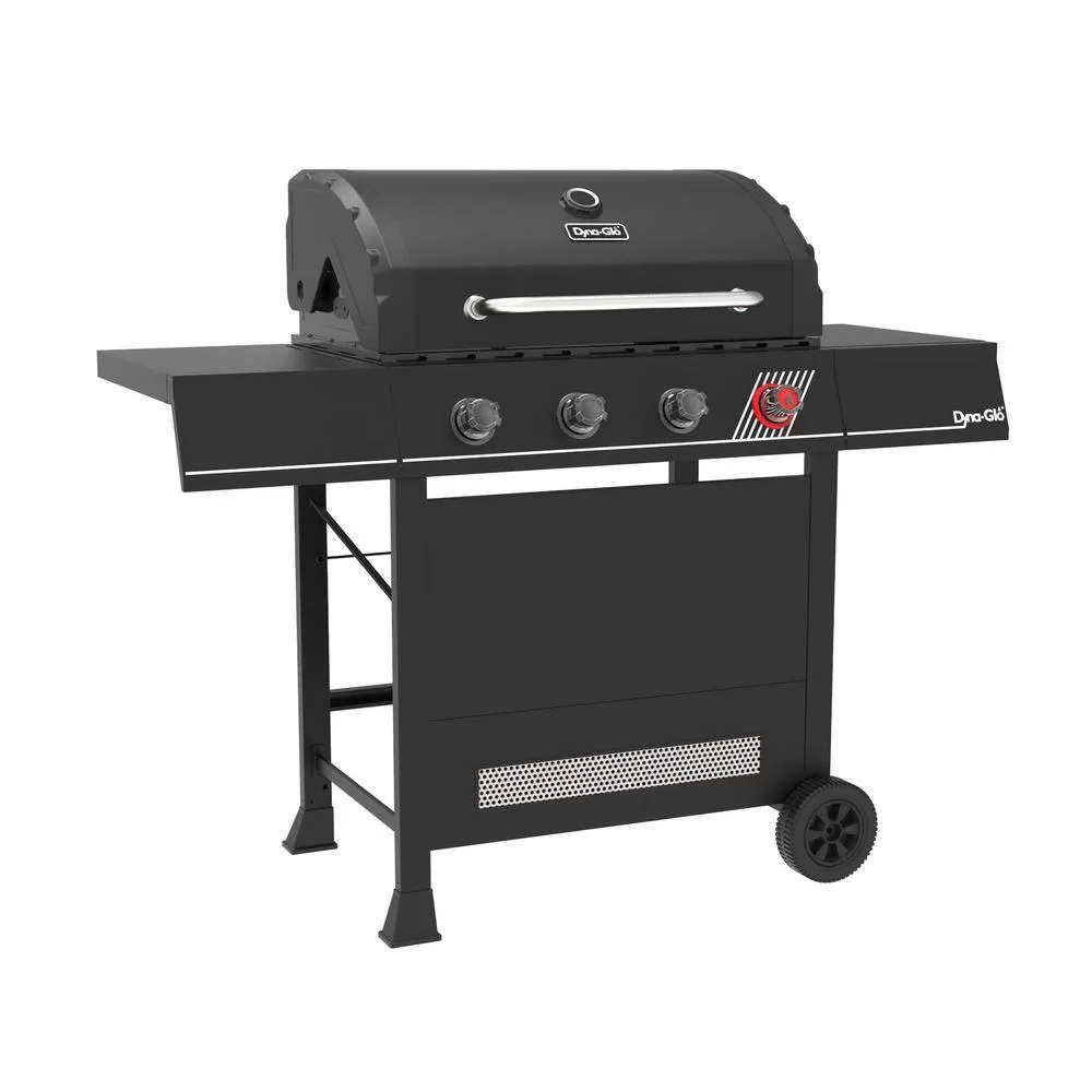 Dyna-Glo DGH450CRP 4-Burner Propane Gas Grill in Matte Black with TriVantage Multifunctional Cooking System