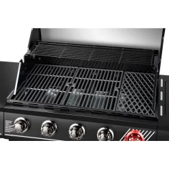 Dyna-Glo DGH474CRP 5-Burner Propane Gas Grill in Matte Black with TriVantage Multifunctional Cooking System