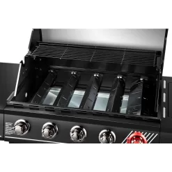 Dyna-Glo DGH474CRP 5-Burner Propane Gas Grill in Matte Black with TriVantage Multifunctional Cooking System