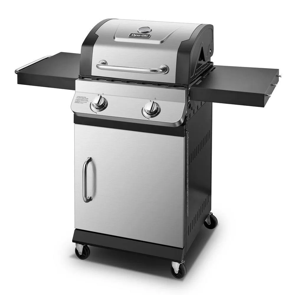 Dyna-Glo DGP321SNP-D Premier 2-Burner Propane Gas Grill in Stainless Steel with Built-In Thermometer