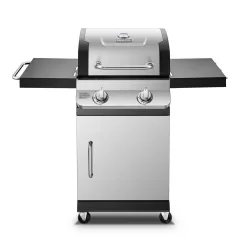 Dyna-Glo DGP321SNP-D Premier 2-Burner Propane Gas Grill in Stainless Steel with Built-In Thermometer