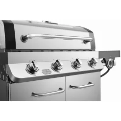 Dyna-Glo DGP483SSP-D Premier 4-Burner Propane Gas Grill in Stainless Steel with Side Burner