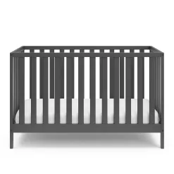 Storkcraft Sunset 4 in 1 Convertible Baby Crib, Gray